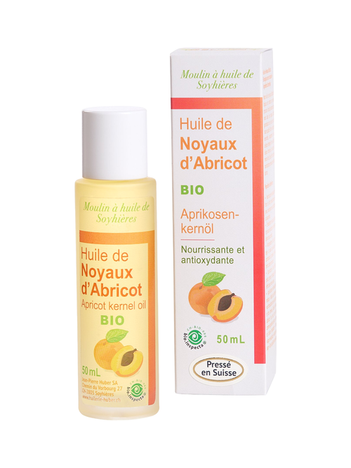 Huile de noyaux d’abricot BIO, flacon et étui